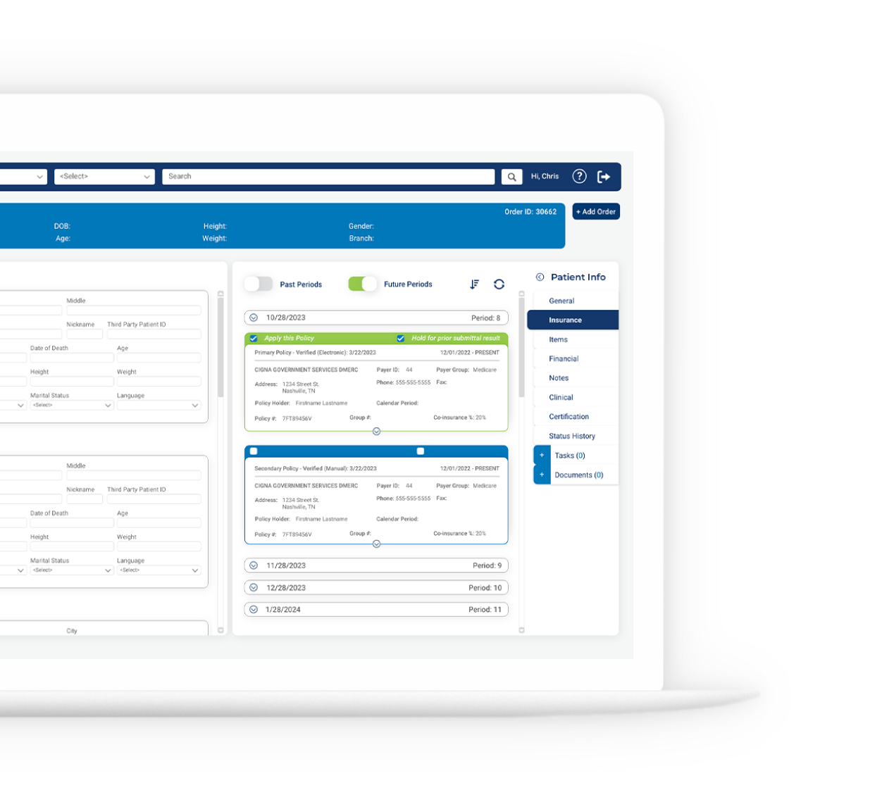 screenshot of truesight software on laptop