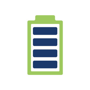 green and blue battery icon