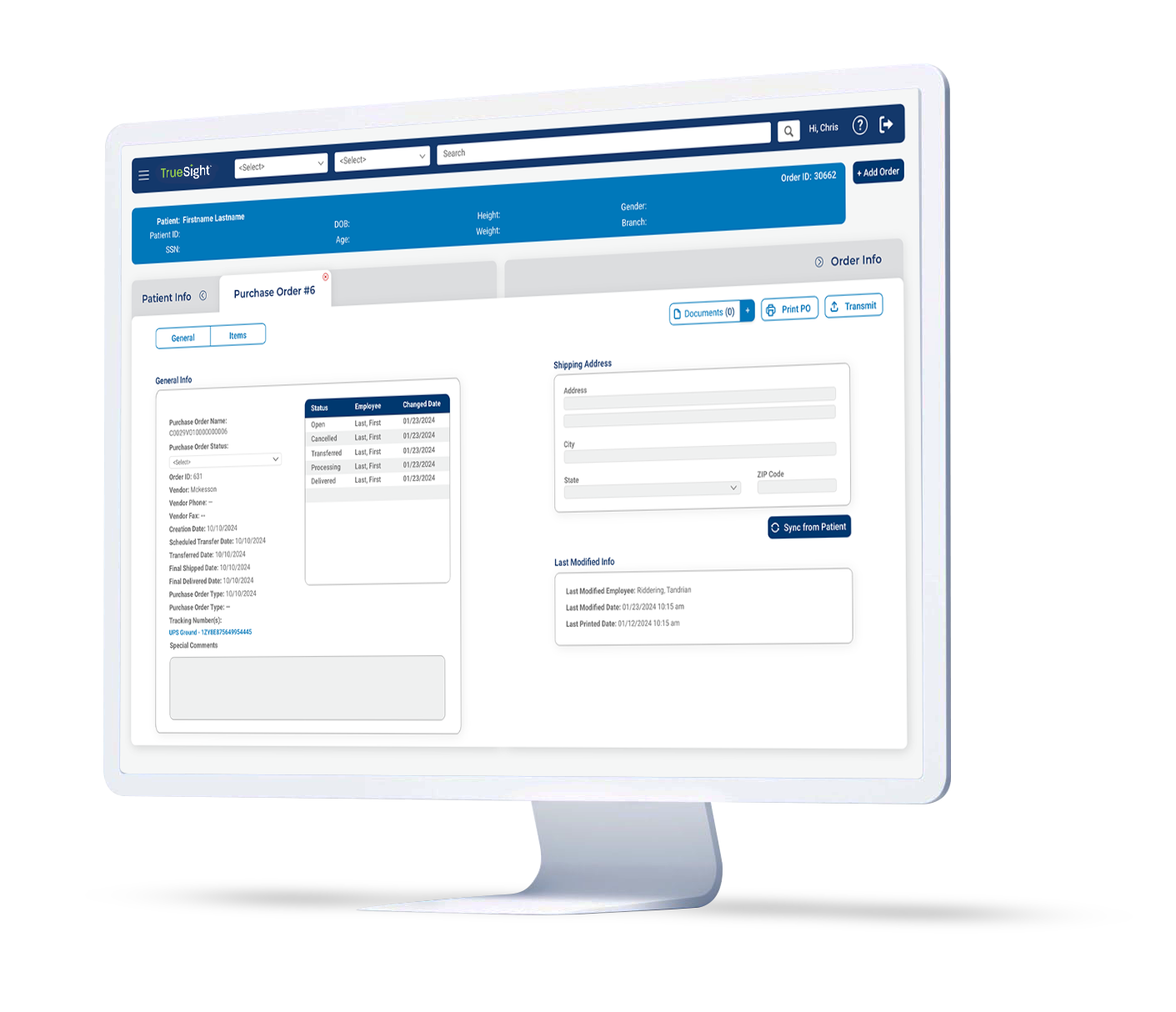 TrueSight software demo on desktop