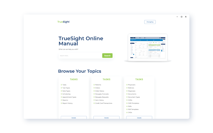 Online user manual sample